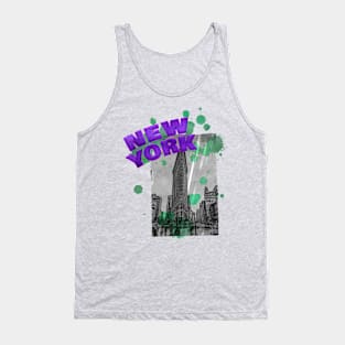 New York Drip - Purple/Teal Tank Top